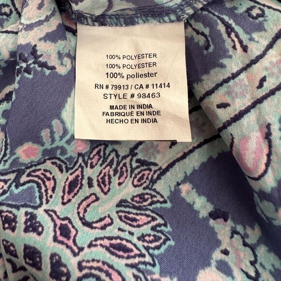 Motherhood Maternity Dress Wrap Top Paisley Handkerchief Hem Midi Dress size M - Picture 8 of 11